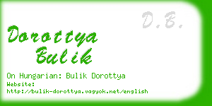 dorottya bulik business card